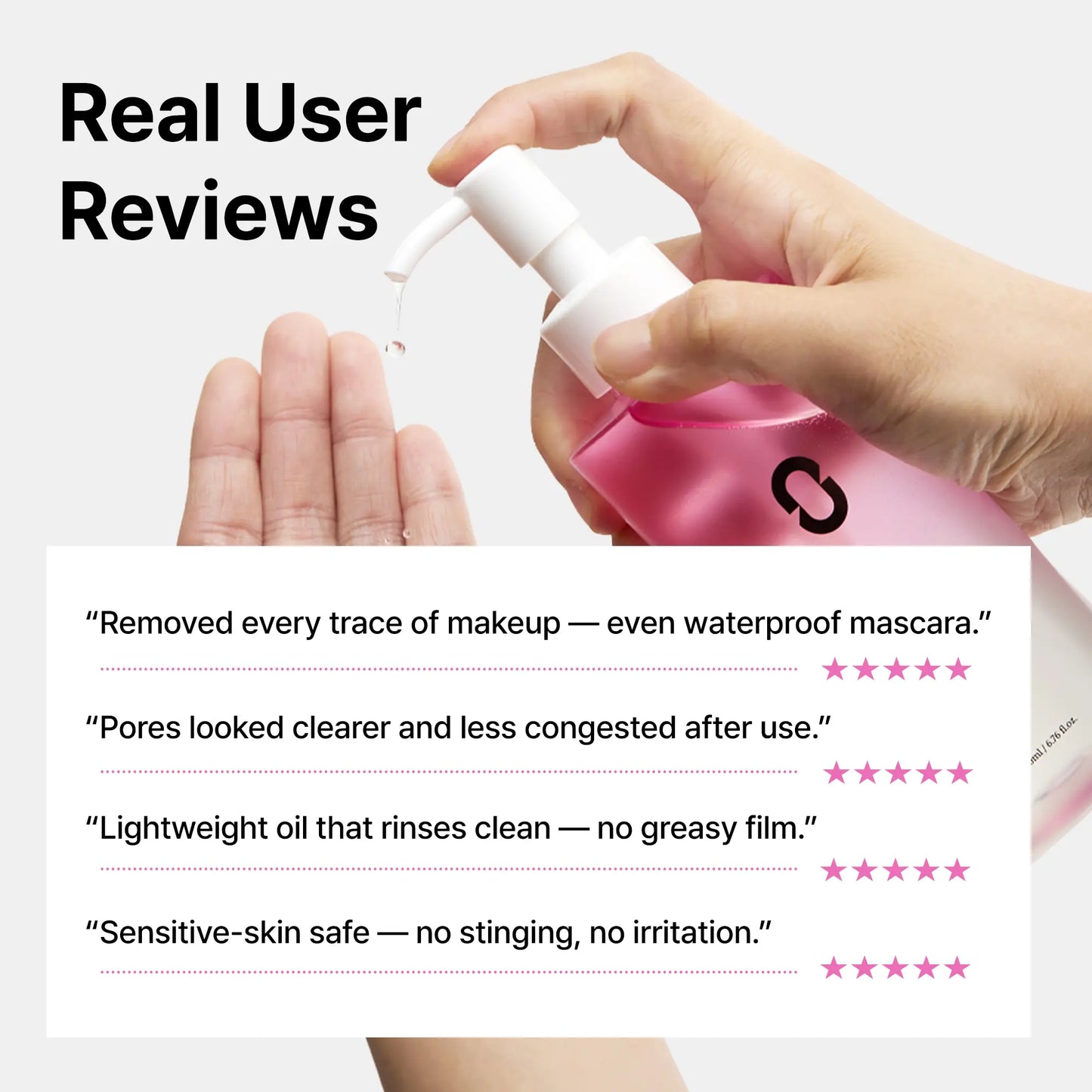 OVERLAPS Pink Desert Ectoin Pore Sweep Cleansing Oil | Gentle Oil Cleanser for Face, Makeup Blackhead Remover, Deep Cleansing, Korean Skin Care for Sensitive Skin, 6.76 Fl.Oz.
