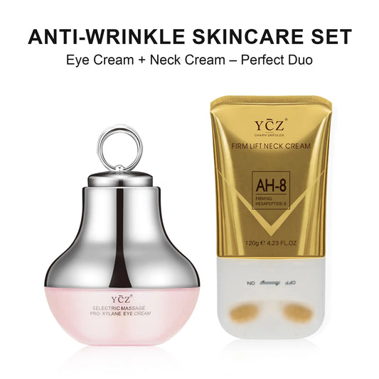 YCZ Neck-Eye Care Tightening & Revitalizing Set – Smooth Fine Lines, Firm & Hydrate, Gentle Moisturizing Care for Neck & Eyes | Say Goodbye to Turkey Neck & Eye Wrinkles #Summervibes