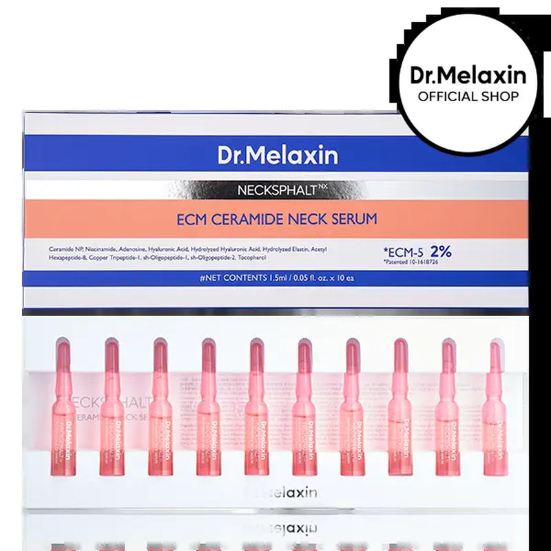 [Dr.Melaxin Official] Necksphalt Neck ECM Barrier Serum | Anti-Aging Serum Skin Thickness, Neck Wrinkle, Lifting, Elasticity | Korean Skin Care Cosmetics | 1.5Ml*10Ea