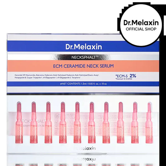 [Dr.Melaxin Official] Necksphalt Neck ECM Barrier Serum | Anti-Aging Serum Skin Thickness, Neck Wrinkle, Lifting, Elasticity | Korean Skin Care Cosmetics | 1.5Ml*10Ea