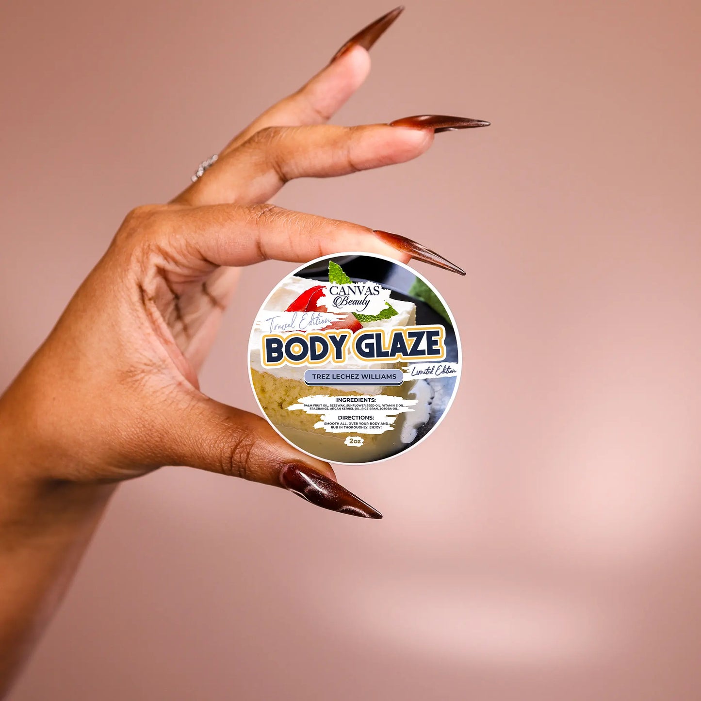 VIRAL Beauty Travel Size Body Glaze 2Oz Daily Moisturizer Skin Repair Anti-Aging Formula with Palm Fruit Oil & Argan Kernel Oil