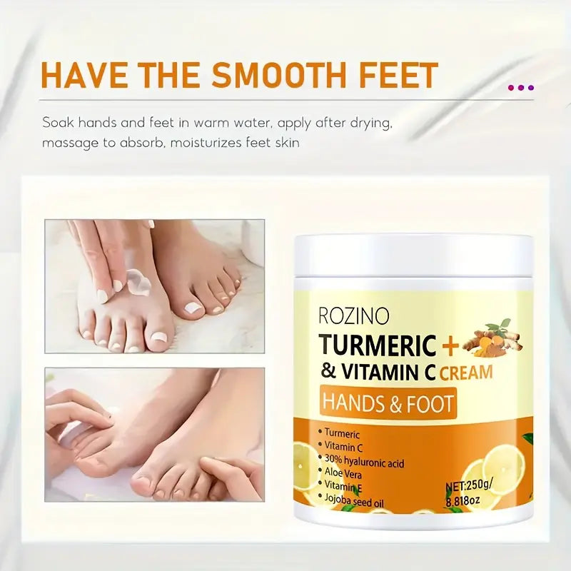 Turmeric Hands & Foot Firming Cream,Hydrating Anti-Wrinkle Tighten Lift Neck Cream for Smooths Wrinkles, Tightening and Lift Skin, Fine Lines, Loose & Sagging Skin on Face & Neck 1.69 Oz Body Care Smoother Moisturizer Moisture