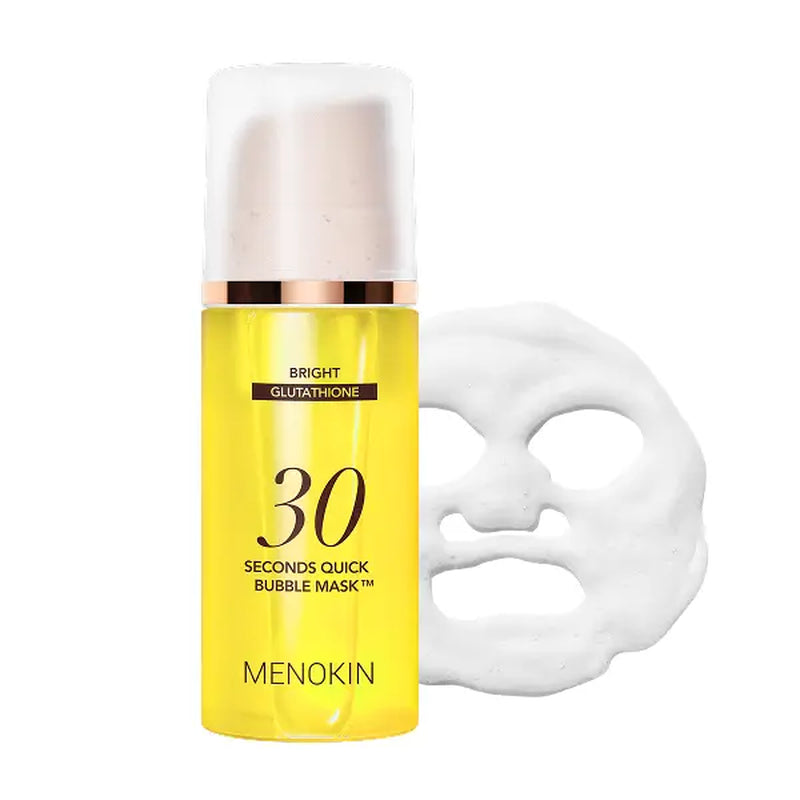 [MENOKIN] 30 Seconds Micro-Bubble Mask, Korean Glass Skin Care Essential, 70 Uses, 3.21 Fl.Oz, Turkey Neck, Zempic Neck, Tech Neck, Smoker Lines, Smile Lines, 11 Lines, Under-Eye Hollows, Forehead Lines, Micro-Bubble Primer, Summervibe