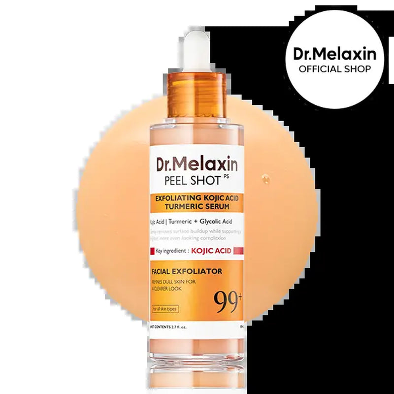[Dr.Melaxin Official] Peel Shot Kojic Acid Turmeric Serum 80Ml for Dark Spot Care Exfoliaing Niacinamide Dead Skin Korean Skin Care for Even Skin Tone