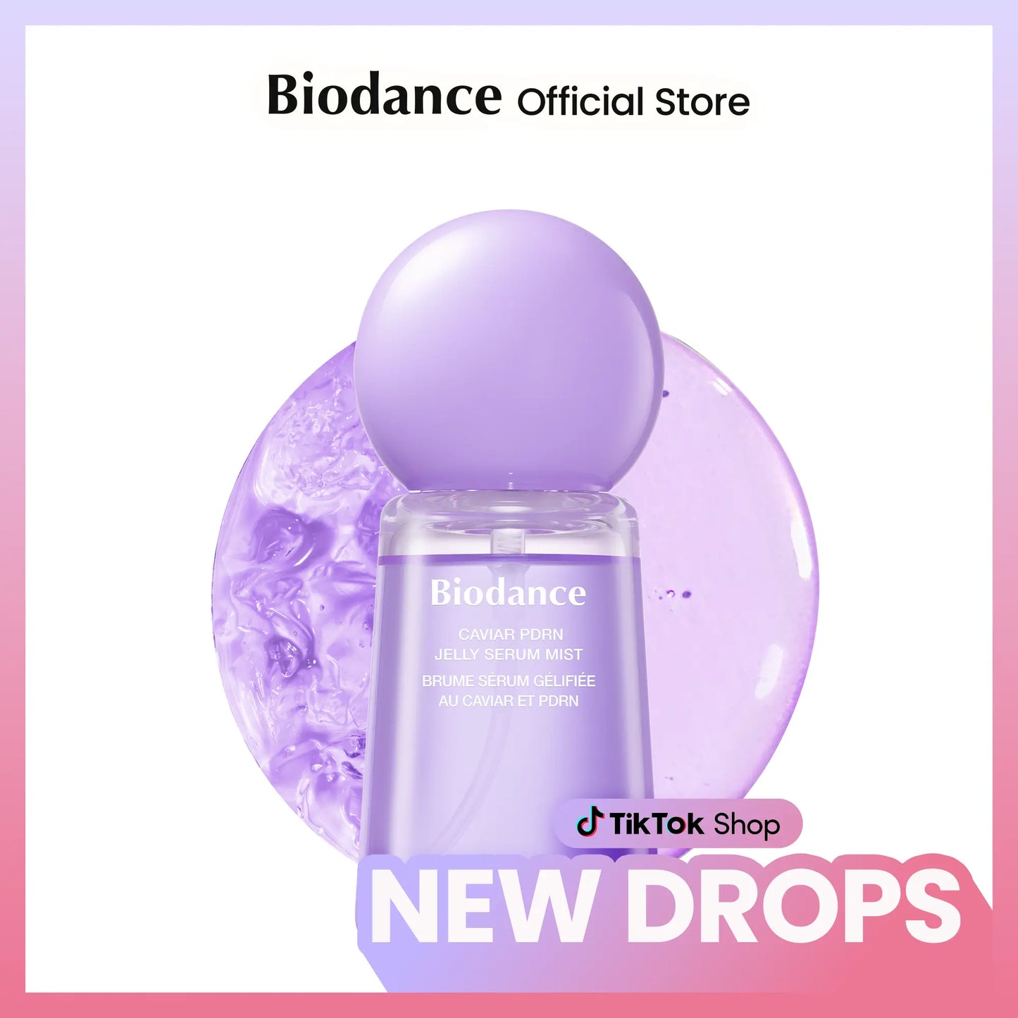[Biodance Official] Caviar PDRN Jelly Serum Mist | Hydrating Face Mist, Revitalizing & Radiance Face Spray, Sprayable Hydrogel, Travel Essentials & Self Care Gifts for Women, Korean Skin Care