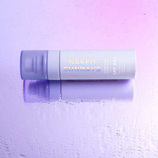 Naked Sundays SPF50+ Hydrating Glow Mist Setting Spray Sunscreen Infused with Hyaluronic Acid & Watermelon Extract for Glass Skin Glow