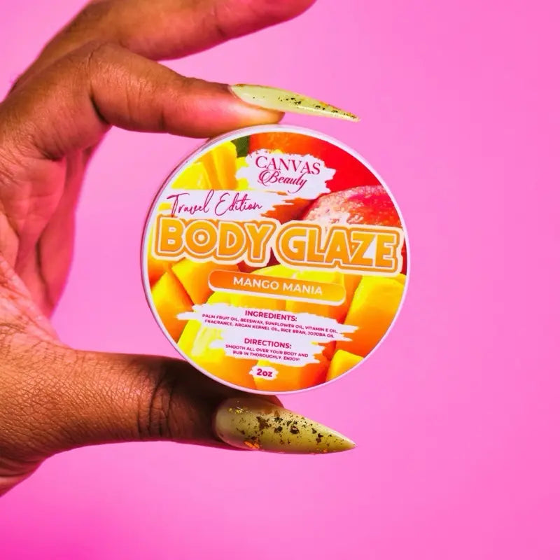 VIRAL Beauty Travel Size Body Glaze 2Oz Daily Moisturizer Skin Repair Anti-Aging Formula with Palm Fruit Oil & Argan Kernel Oil