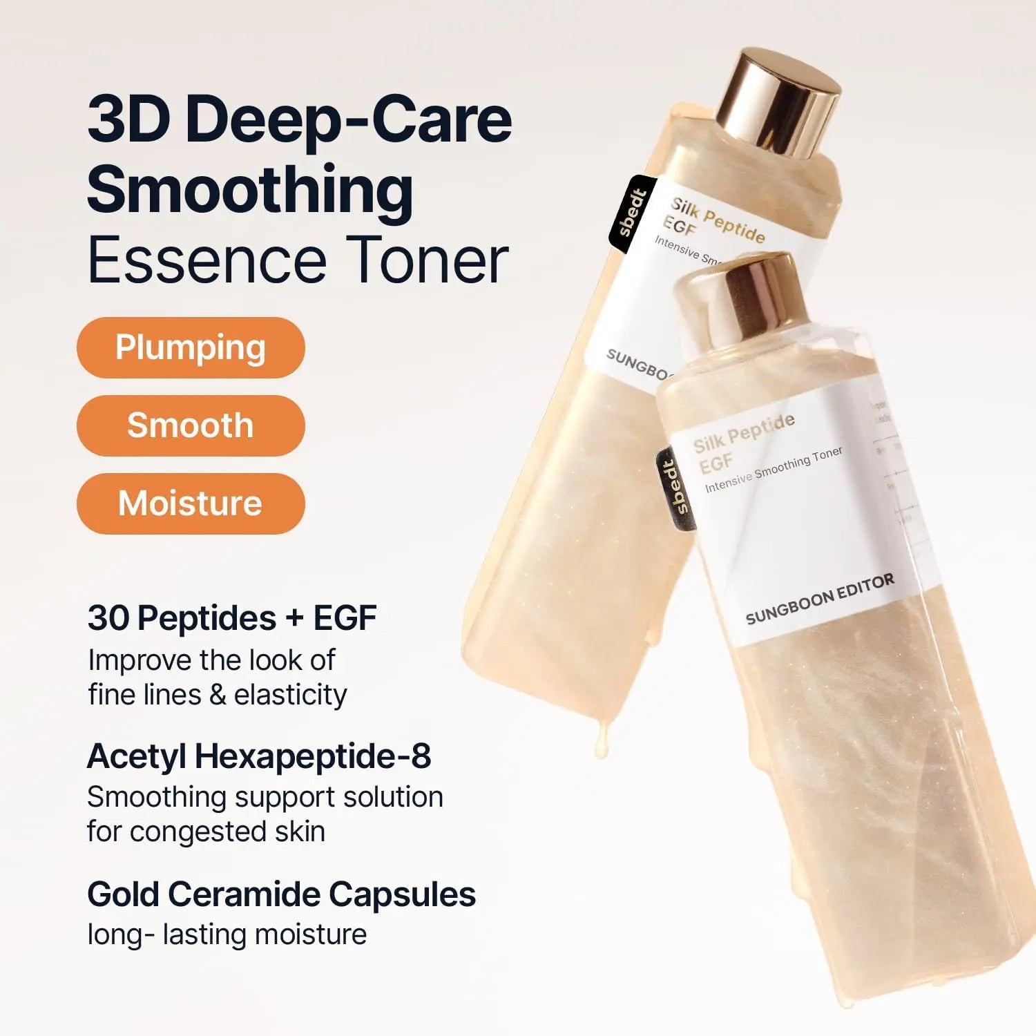 [Sungboon] EGF Toner L Longevity, Anti- Aging Routine L PDRN & Volufiline & Collagen & NAD+ EGF Complex L Cares for Look of Fine Lines, Firming Care, Radiant & Youthful Looking, Plumping | Korean Skincare, K-Beauty