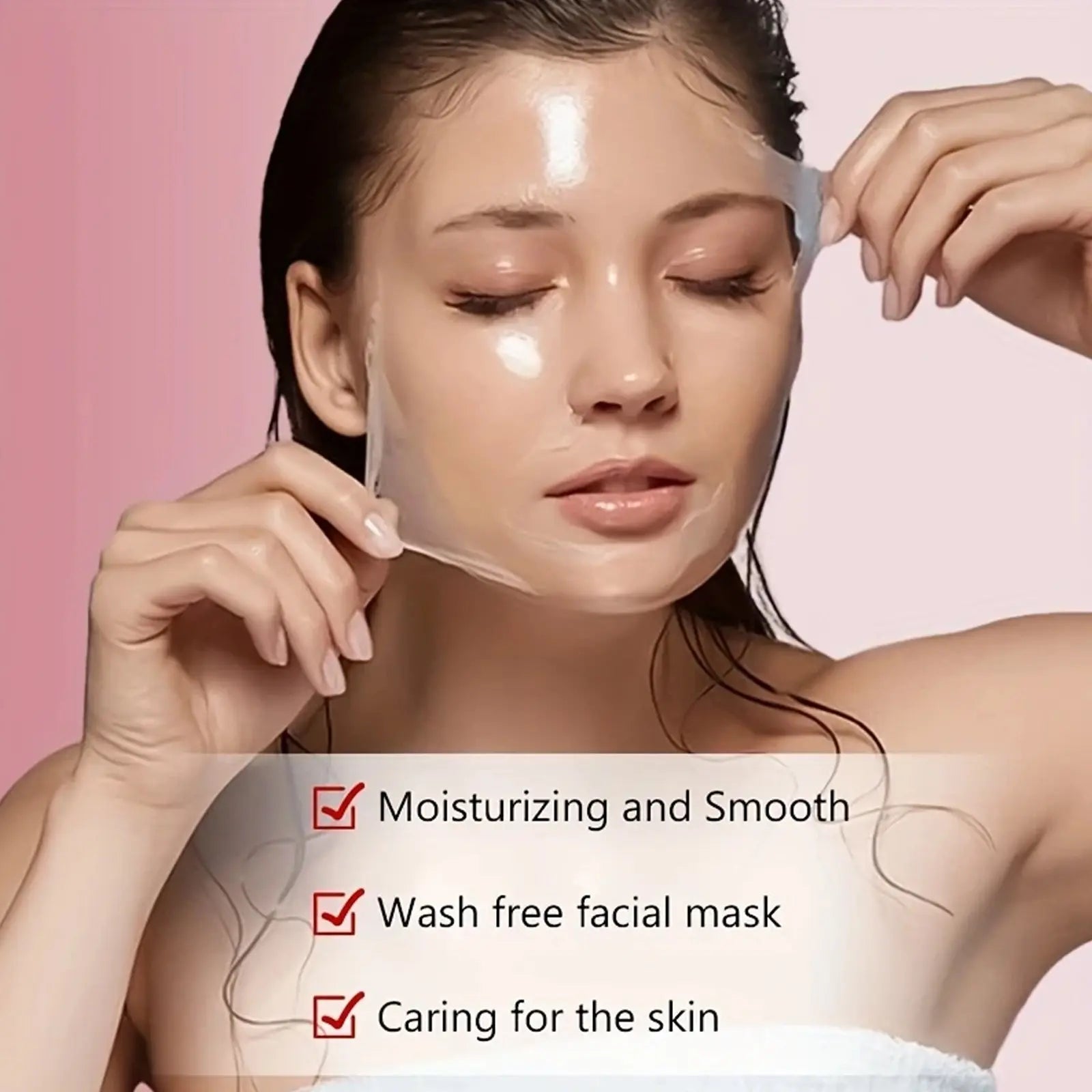 60G Collagen Biotin Day & Night Mask, Rich Collagen Essence, Moisturizing Smooth Skin, Daily Hydrating Facial Care, Face Mask for All-Day Moisture