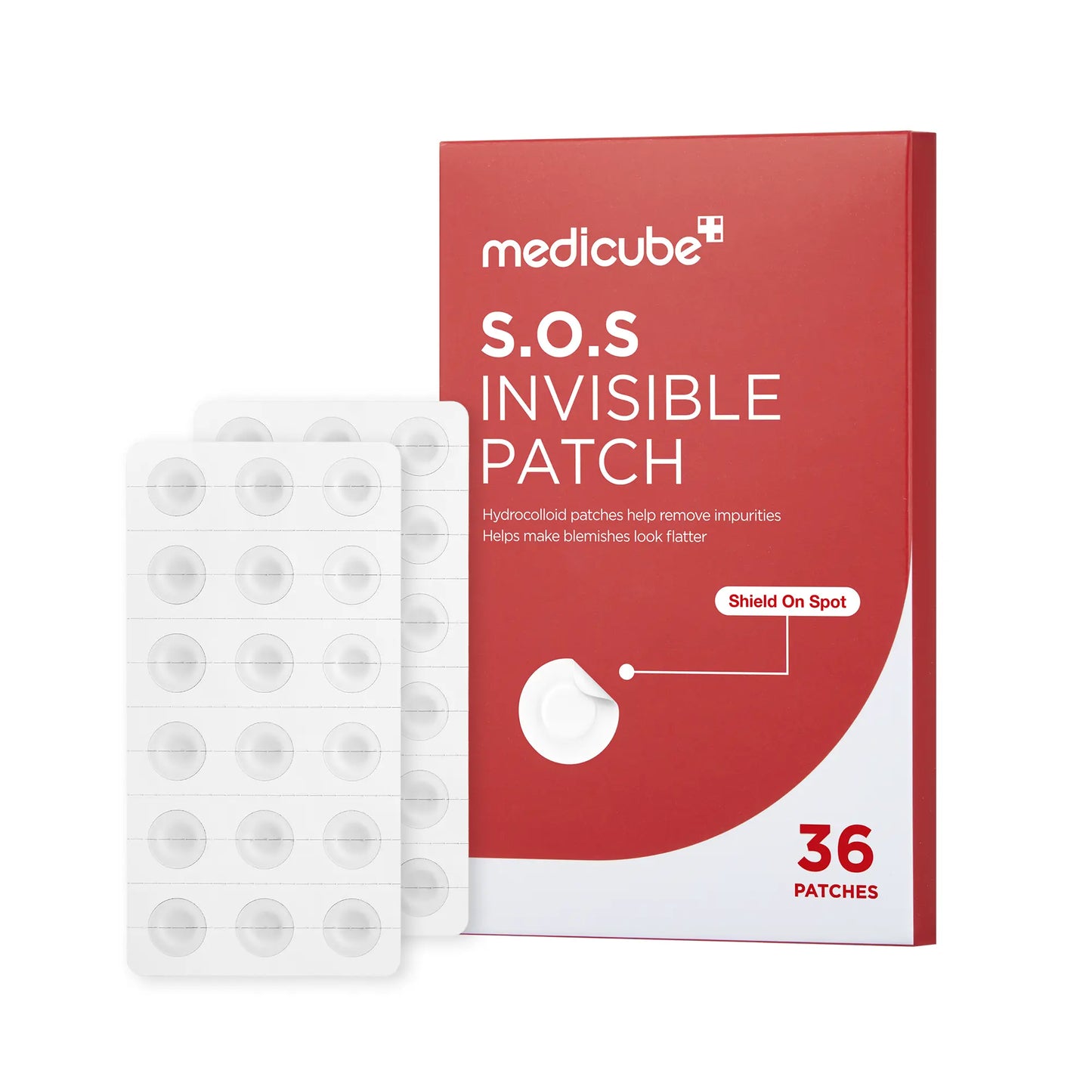 [NEW] [Medicube] S.O.S Invisible Patch | Ultra-Thin Hydrocolloid Patch | Spot Care with Salicylic Acid, Tea Tree Oil | Invisible Cover, Absorbs Gunk, Non-Comedogenic Tested | Korean Skincare, 36 Count