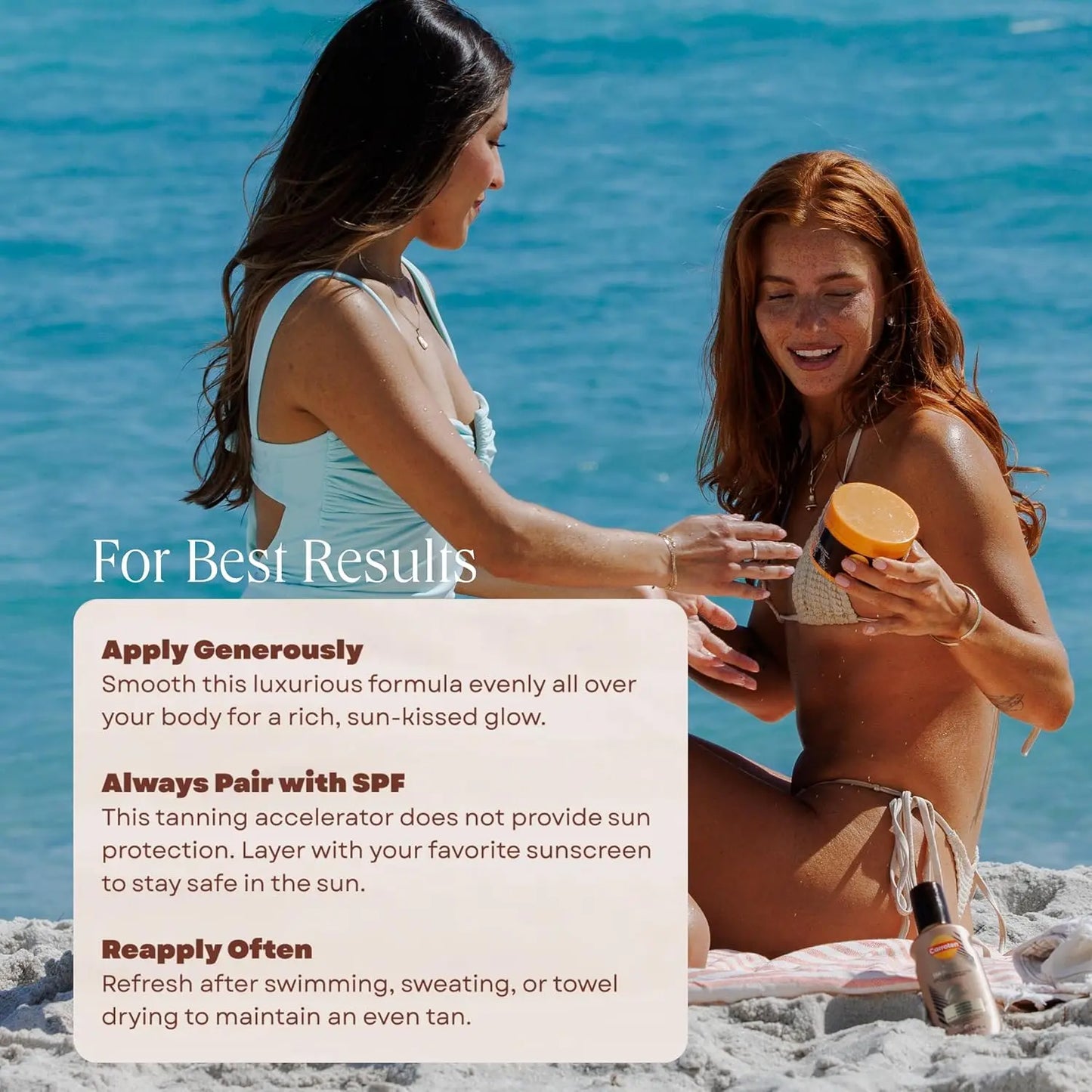 Carroten Intensive Tanning Gel | Browning Tan Accelerator | Non-Greasy, Water-Resistant with Carrot & Coconut Oil | Vitamin a & E for Moisture & Hydration | 5 Fl Oz