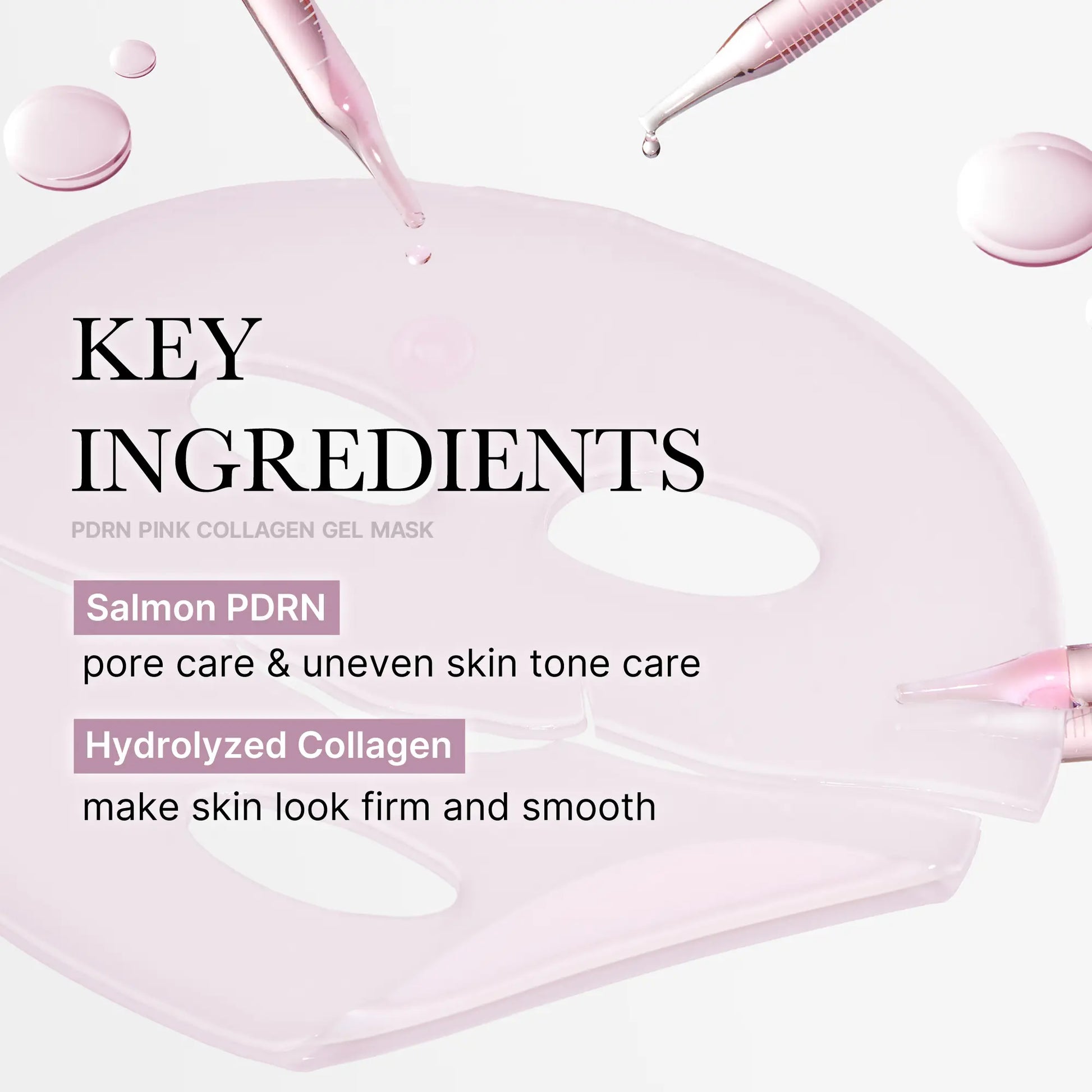 [Medicube] PDRN Pink Collagen Gel Mask 4 Sheets Salmon DNA Color Changing Pink Glow Collagen Facial Mask Korean Skincare